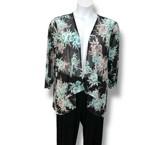 EUC NorthStyle Sheer Open Front Cascading Jacket